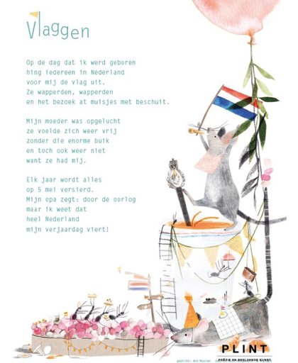 Plint - Plint poëzieposter 'Vlaggen' Ank Mooren en Ruth Hengeveld