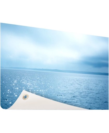 FotoCadeau.nl - Zonlicht weerspiegelt op de zee Tuinposter 120x80 cm - Foto op Tuinposter (tuin decoratie)