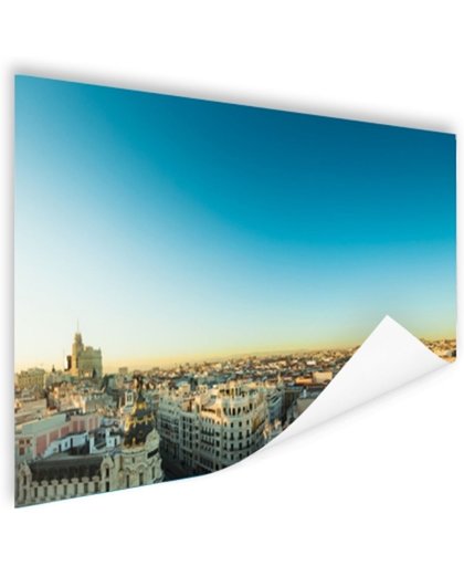 FotoCadeau.nl - Een luchtfoto van Madrid met mooie lucht Poster 90x60 cm - Foto print op Poster (wanddecoratie)