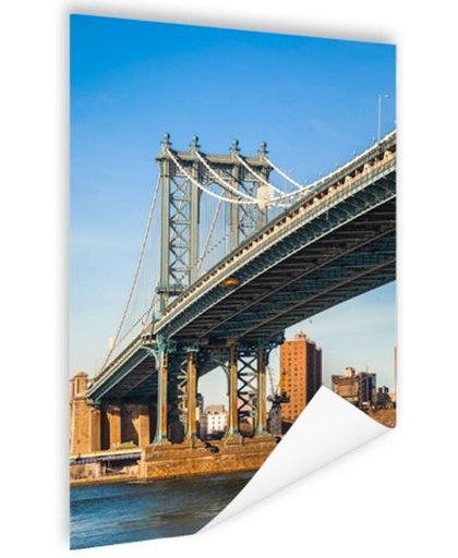 FotoCadeau.nl - Manhattan brug in New York City Poster 75x150 cm - Foto print op Poster (wanddecoratie)