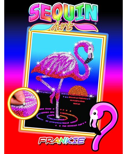 Sequin Art Pailletten Kunstwerk Frankie de Flamingo