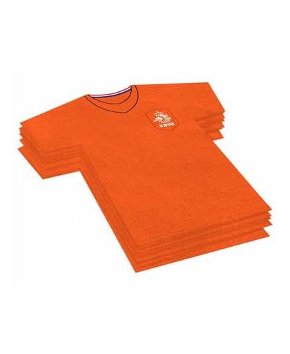 Oranje voetbalshirt servetten knvb