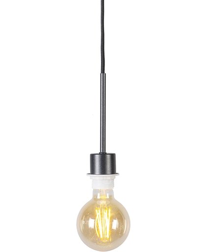 QAZQA Combi 1 - Minimalistische hanglamp - 1 lichts - 60 mm - zwart