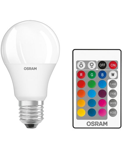 Osram LED lamp E27 9-60W/RGBW 806lm inclusief afstandsbediening