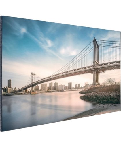 FotoCadeau.nl - Manhattan brug over de East River Aluminium 120x80 cm - Foto print op Aluminium (metaal wanddecoratie)