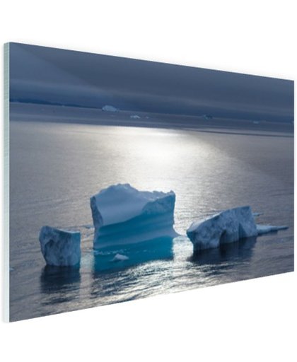 Drijvend ijs Noordpool Glas 180x120 cm - Foto print op Glas (Plexiglas wanddecoratie)