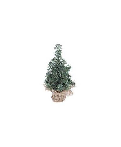 Mini kerstboompje met houten voet 30 cm