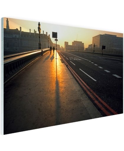 FotoCadeau.nl - De Westminster brug bij zonsopgang Glas 90x60 cm - Foto print op Glas (Plexiglas wanddecoratie)