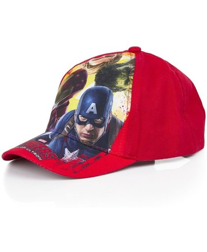 The Avengers pet/cap rood voor kinderen - Baseball cap Marvel The Avengers 52 cm (4-6 jr)