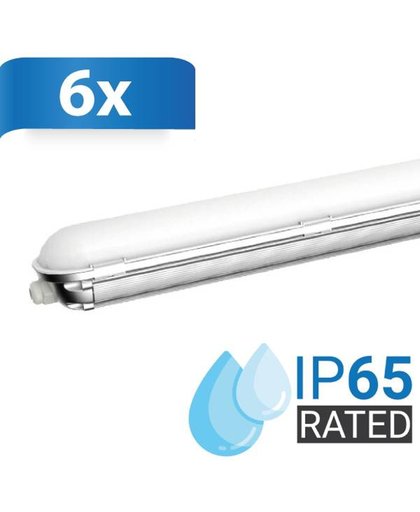 Multipack 6 stuks IP65 LED armaturen 150 cm 70W 8400lm 6000K daglicht wit [incl. lichtbron]