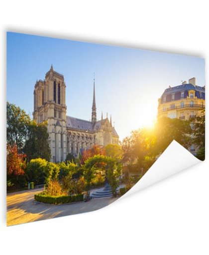 FotoCadeau.nl - Notre Dame zonnige dag Poster 90x60 cm - Foto print op Poster (wanddecoratie)