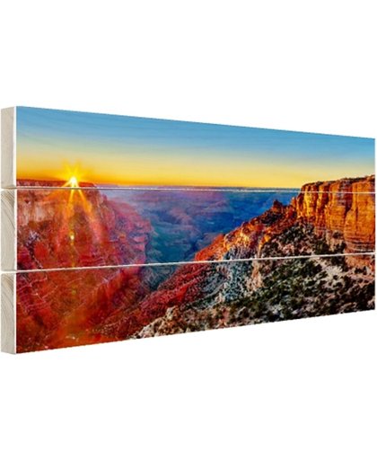 FotoCadeau.nl - Grand Canyon National Park zonsondergang Hout 30x20 cm - Foto print op Hout (Wanddecoratie)