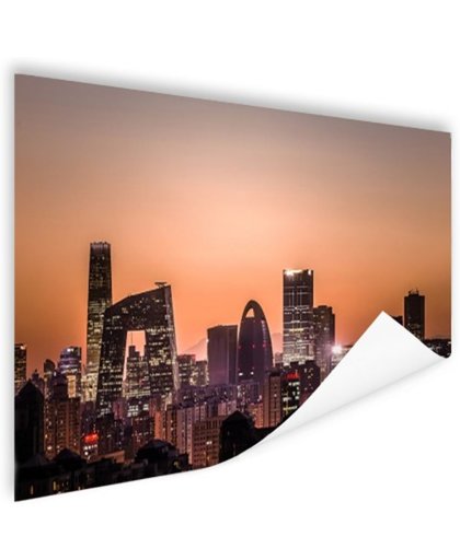 FotoCadeau.nl - Beijing skyline foto afdruk Poster 90x60 cm - Foto print op Poster (wanddecoratie)