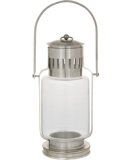 Clayre & Eef Windlicht lantaarn 16x11x27 cm glas hendel