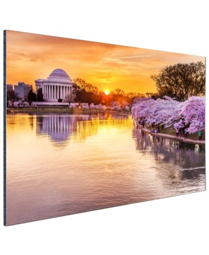 Jefferson Memorial Washington DC Aluminium 180x120 cm - Foto print op Aluminium (metaal wanddecoratie)