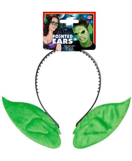Groene elfen oren haarband voor volwassenen - Verkleedattribuut