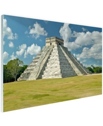 FotoCadeau.nl - Maya Piramide van Kukulkan  Glas 60x40 cm - Foto print op Glas (Plexiglas wanddecoratie)