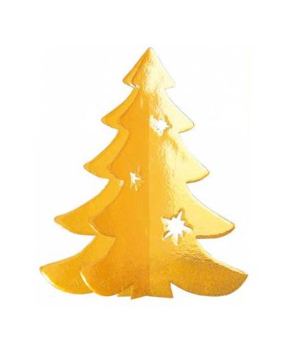 Hangdecoratie kerstboom goud 35 cm