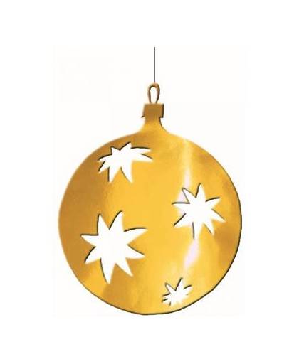 Kerstbal hangdecoratie goud 30 cm