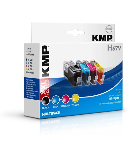 KMP H67V Zwart, Cyaan, Magenta, Geel inktcartridge