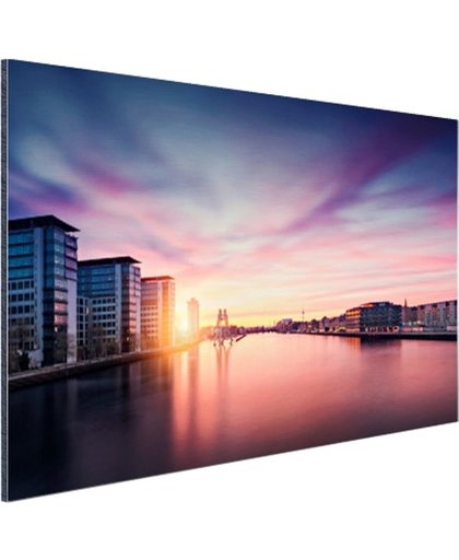 FotoCadeau.nl - Berlijn bij een geweldige zonsondergang Aluminium 60x40 cm - Foto print op Aluminium (metaal wanddecoratie)
