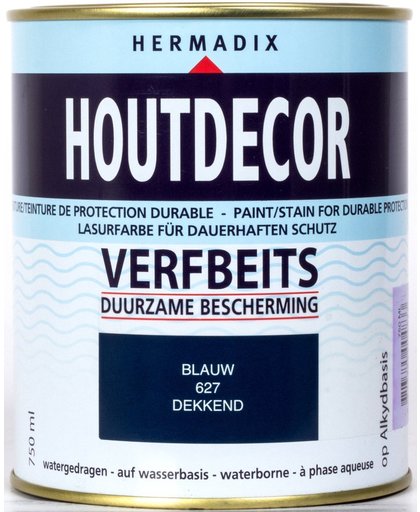 Hermadix Houtdecor verfbeits blauw 627 750 ml
