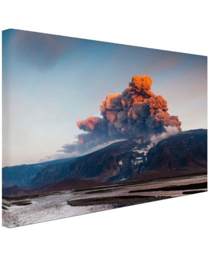 FotoCadeau.nl - Vulkaan schoonheid van de natuur Canvas 80x60 cm - Foto print op Canvas schilderij (Wanddecoratie)