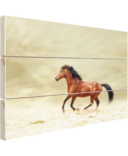 FotoCadeau.nl - Galopperend paard Hout 120x80 cm - Foto print op Hout (Wanddecoratie)