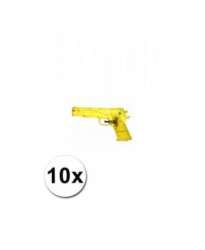 10 gele speelgoed waterpistolen 20 cm