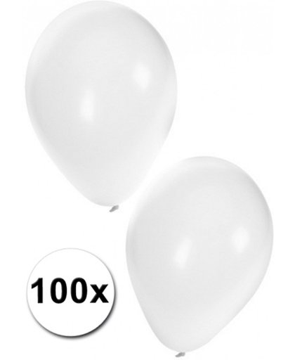 Witte bruiloft / huwelijks ballonnen versiering 100 stuks