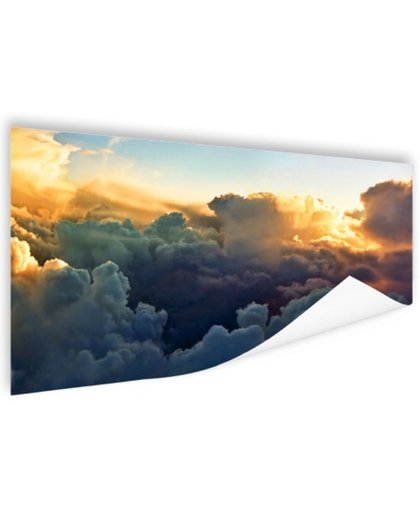 FotoCadeau.nl - Kijkje van bovenaf wolken Poster 120x80 cm - Foto print op Poster (wanddecoratie)