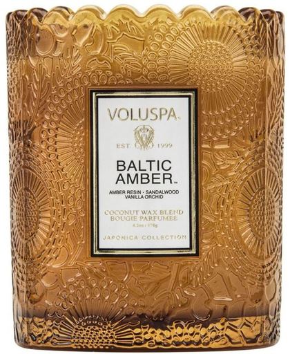 Voluspa Scalloped Edge - Geurkaars - 175gr - Baltic Amber