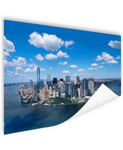 FotoCadeau.nl - Luchtfoto van Manhattan Skyline Poster 180x120 cm - Foto print op Poster (wanddecoratie)
