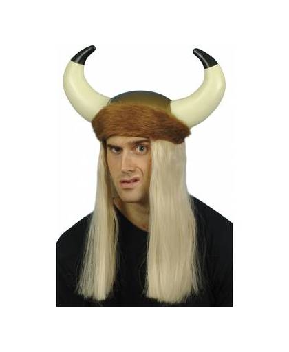 Vikinghelm met blond haar