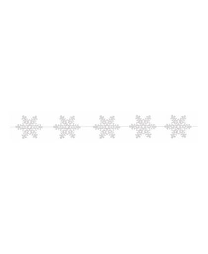 Kerstversiering sneeuwvlok slinger glitter 2 meter type 3