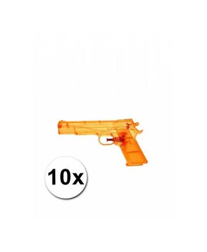 10 speelgoed waterpistolen oranje 20 cm