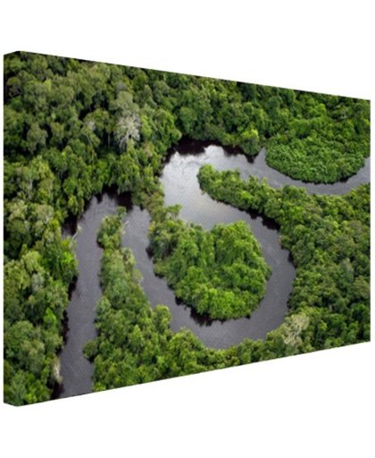 Regenwoud en Amazone Brazilie Canvas 180x120 cm - Foto print op Canvas schilderij (Wanddecoratie)