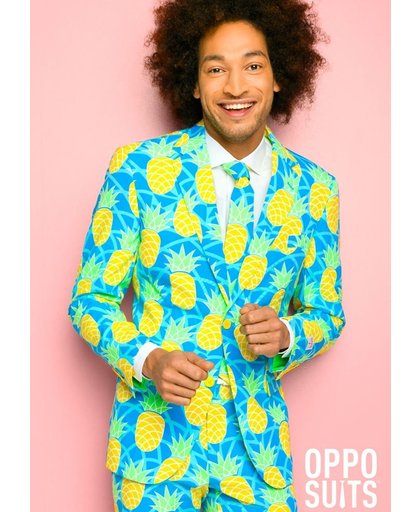 OppoSuits Officiële Tropische Pakken van Hoge Kwaliteit - Shineapple - Kostuum bevat Pantalon, Jasje en Stropdas! Maat 60