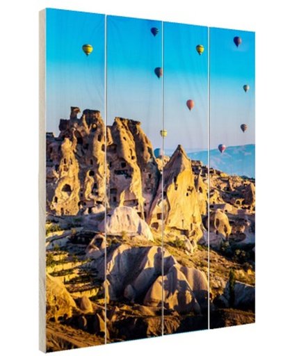 FotoCadeau.nl - Heteluchtballons Turkije Hout 20x30 cm - Foto print op Hout (Wanddecoratie)