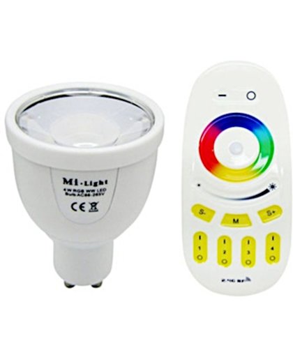 LED GU10 Spot - 4W - RGB/Warm wit - WiFi/RF Controlled + AB