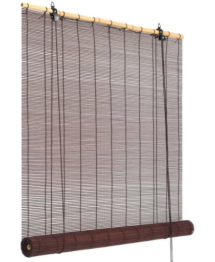 Rolgordijn 100x160 cm bamboe donkerbruin