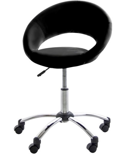 24Designs Verstelbare bureaustoel Speedy - Wieltjes - Zwart