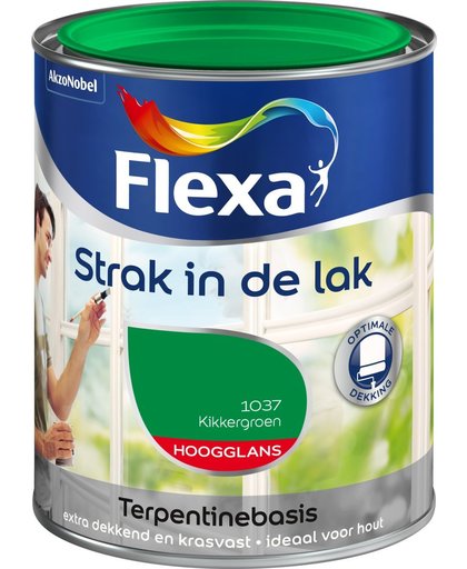 Flexa Strak In De Lak Hoogglans - Kikkergroen - 0,75 liter
