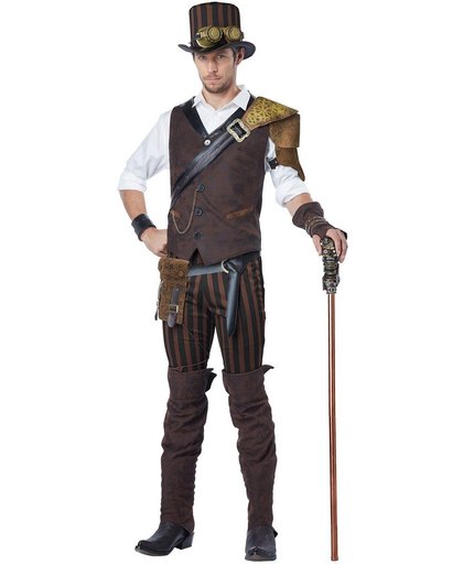 Steampunk avonturier kostuum voor mannen - Verkleedkleding