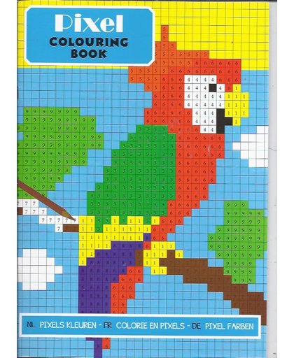 Pixel - kleurboek - nummering - vogels/dieren