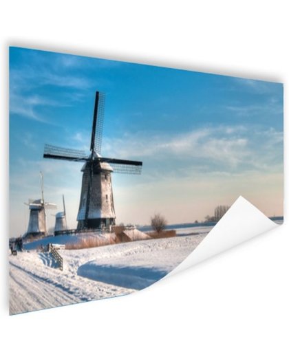 FotoCadeau.nl - Nederlands winterlandschap Poster 180x120 cm - Foto print op Poster (wanddecoratie)