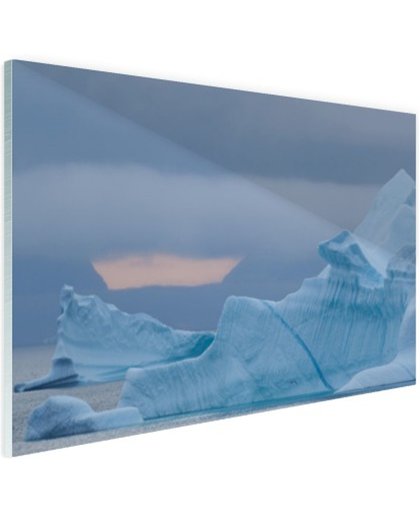 Ijsberg Noordpool Glas 180x120 cm - Foto print op Glas (Plexiglas wanddecoratie)