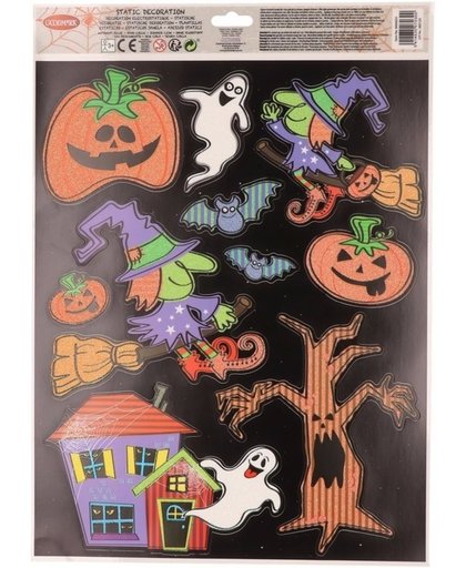 Halloween - Halloween raamdecoratie stickervel zwart