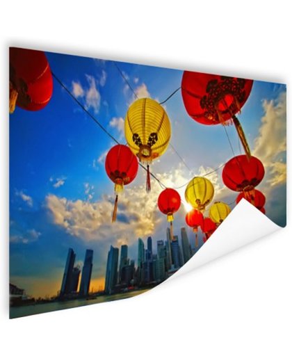 FotoCadeau.nl - Lampionnen in Singapore Marina Bay Poster 180x120 cm - Foto print op Poster (wanddecoratie)