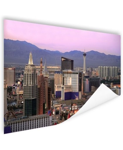 FotoCadeau.nl - Las Vegas skyline bij zonsondergang Poster 120x80 cm - Foto print op Poster (wanddecoratie)